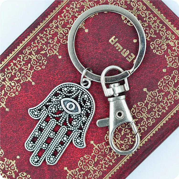 New Fashion Hamsa Fatima Hand Keychain Evil Eye Key Pendant Hot Jewelry Suitable For Men And Women Holiday Gifts Anime keychain | Украшения