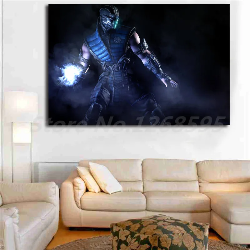Настенные плакаты на холсте Sub Zero In Mortal Kombat X декоративная живопись Современное