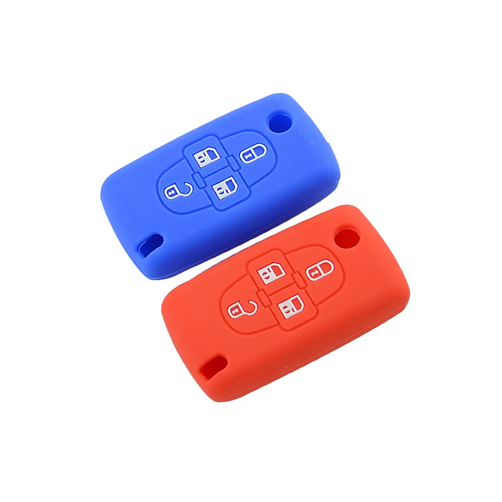 Красочные мягкие силиконовые 4 кнопки дистанционного ключа автомобиля оболочки