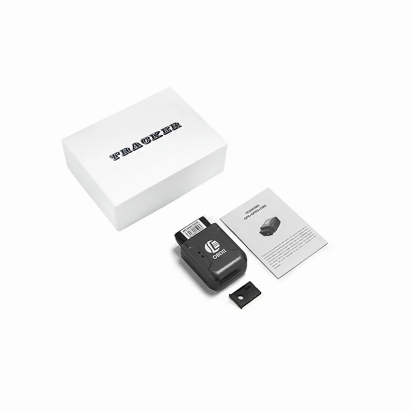 with box Deaoke TK206 gps 306A(черная версия) OBD gps трекер автомобиля obd 2 OBD II gps трекер - Цвет: with box