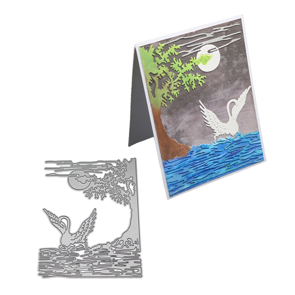 Дизайн лебедя ремесло металлические Вырубные штампы для DIY