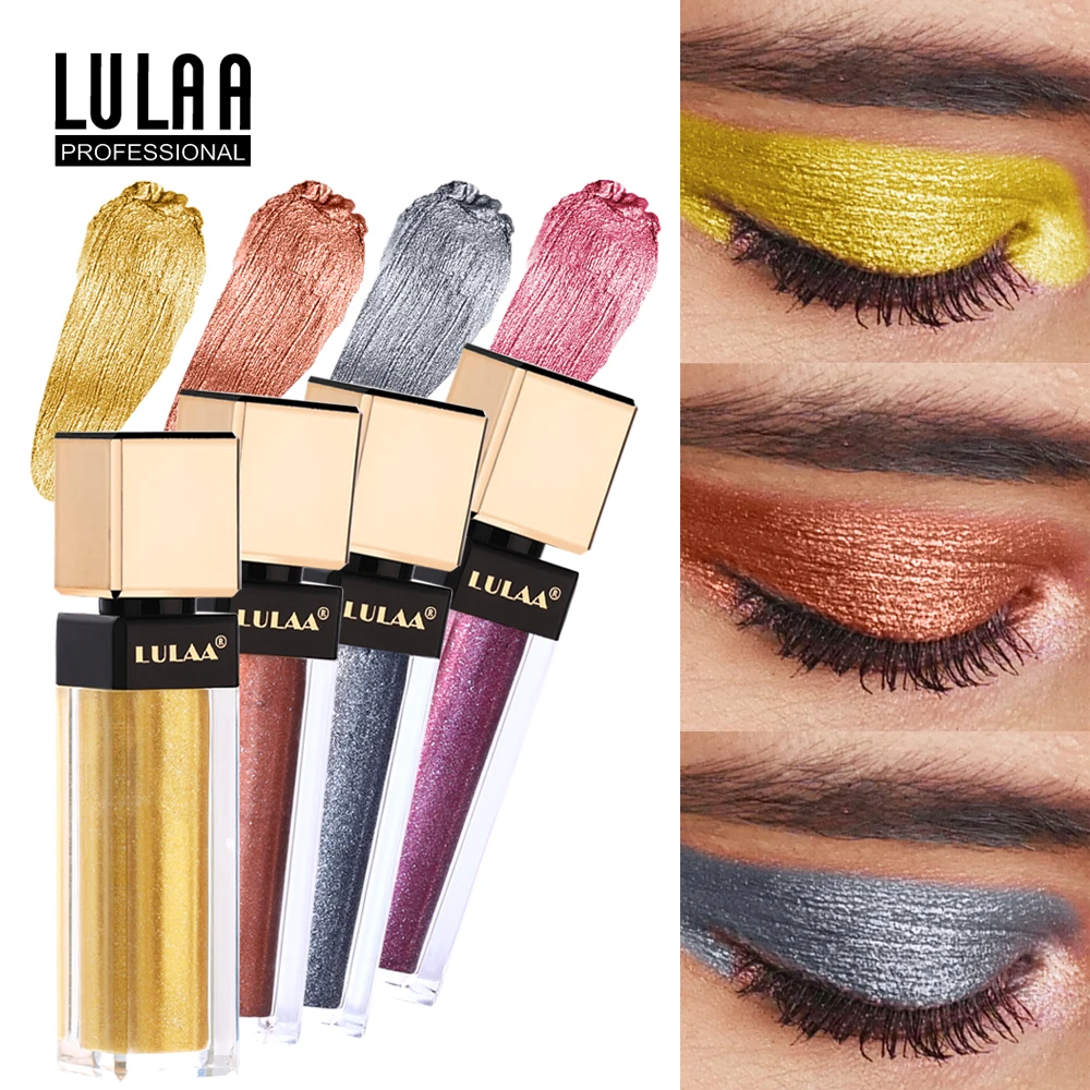 Яркие блестящие жидкие тени для век макияж Палитра матовые мерцание и блеск