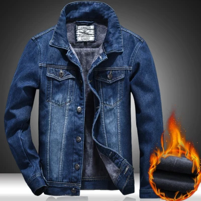 dark blue YG6300-A1408 осень зима Новая мужская Корейская версия модная утолщенная теплая джинсовая куртка дешевая - Цвет: dark blue