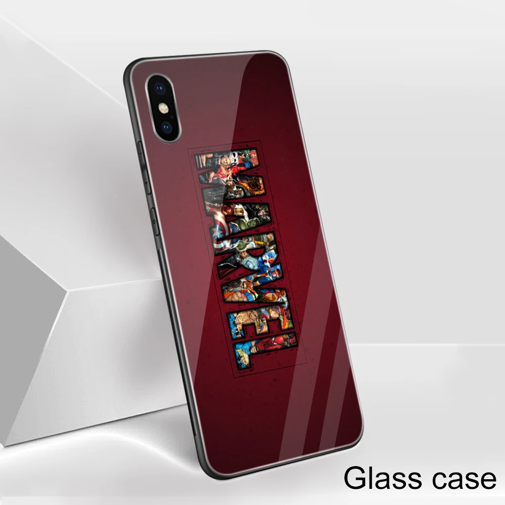 9 Ciciber Marvel Железный человек для iPhone 11 Pro Max X XR XS MAX 7 8 6 6S Plus стеклянные чехлы задняя крышка для samsung Galaxy S10e S10 S10 - Цвет: 9