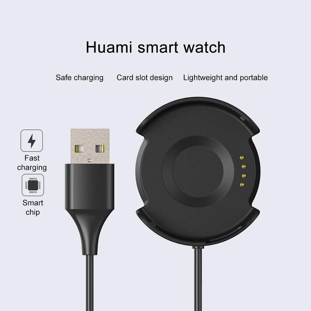 USB быстрое зарядное устройство для Xiaomi Amazfit Verge 3, умные часы, умные часы, док-станция, зарядный кабель, безопасность, портативное устройство, замена