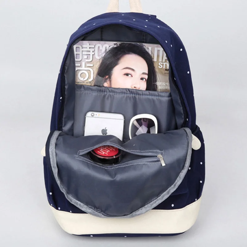 Fashion Women Backpack 4Pcs/set School Backpacks College Schoolbag For Teenager Girl And Boys Rucksack Moclila Shoulder Bags | Багаж и