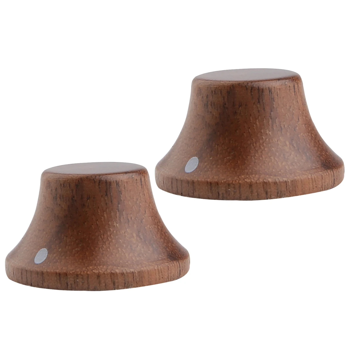 2 pcs Walnut Wood KAISH деревянные ручки LP/Strat Стиль колокольчики гитары бас Топ шляпа деревянная ручка с индикатором точка 5 различных древесины - Цвет: 2 pcs Walnut Wood