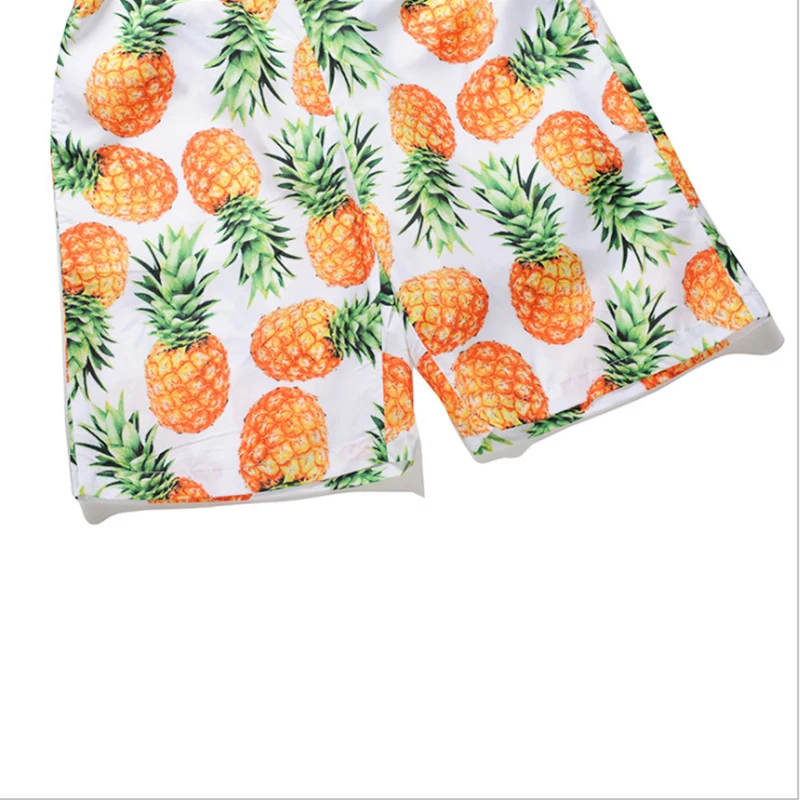 2018 Summer New Style Men's Creative Pineapple Beach Tide Brand Street Leisure Short Pants Loose Drawstring Big Size | Мужская