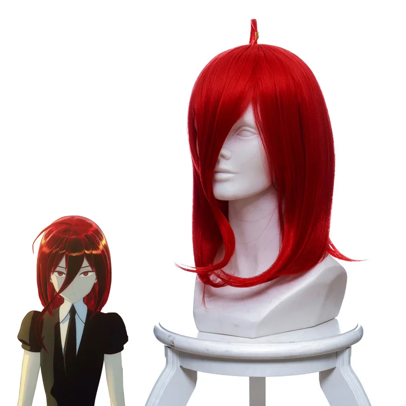 Аниме Land of the lustratus Cinnabar карнавальный парик без костюма куни красные короткие