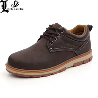 2018 new young fashion comfortable oxfords shoes rubber outsole anti skid shoes mens casual leather driving shoes lp122
