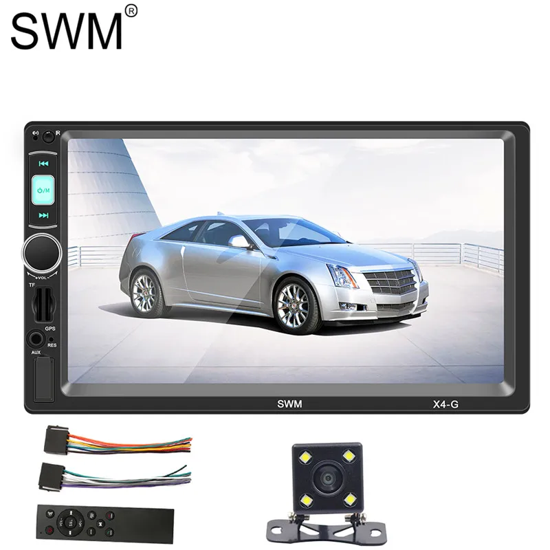 Radio with Camera 1 SWM gps навигация Радио 2 DIN Авторадио для авто, аудио стерео 12 В двойная система Зеркало Ссылка мультимедиа Mp5 плеер радио Coche - Цвет: Radio with Camera 1
