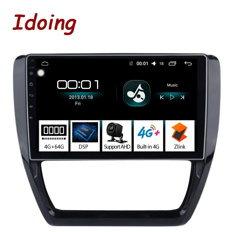 Idoing автомобильный мультимедийный плеер на Android 10 2 экран 8 1 дюйма 4 Гб + 64