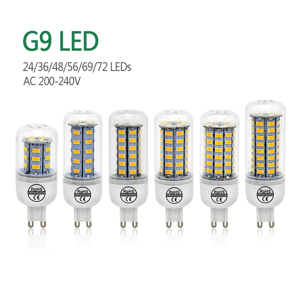 1 шт. Светодиодная лампа E27 E14 B22 G9 Gu10 свет Ac 220v Smd 5730 люстра-прожектор 24 36 48 56 69 72 светодиодные лампы «Кукуруза», лампа для домашнего украшения