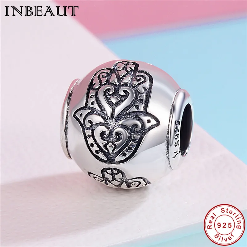 INBEAUT 100% Серебро 925 пробы ручная цепочка вера бусы для женщин древний S925 штамп Шарм