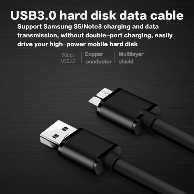 Кабель Micro B-USB 3 0 Type A для синхронизации данных кабель 5 Гбит/с внешнего жесткого
