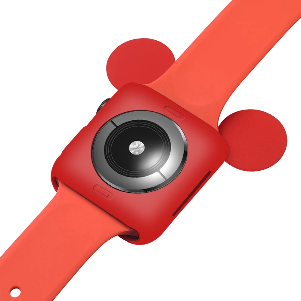 Силиконовый чехол YUKIRIN с милым Микки Маусом для Apple Watch iwatch Резиновая серия 4 3 2 1 крышка 38 мм 42 мм 40 мм 44 мм девочка ребенок