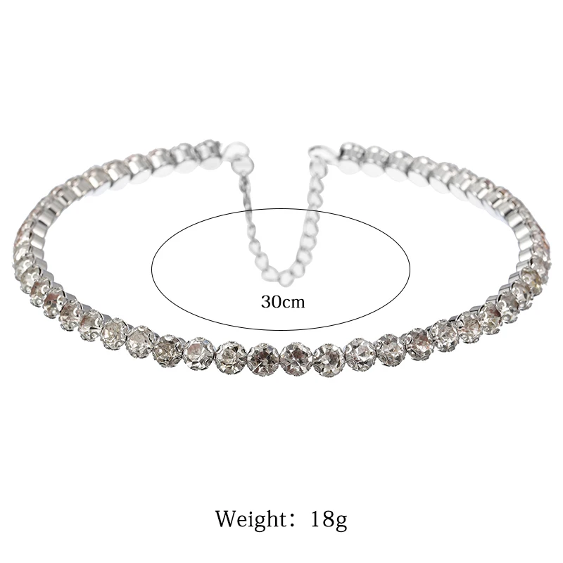 Женское массивное ожерелье-чокер простые хрустальные стразы 2019 | Украшения и