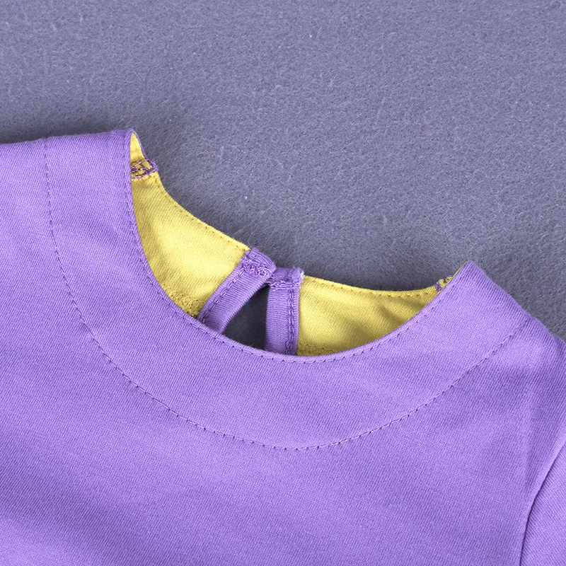 Летние Детские платья для девочек Повседневное платье в полоску с мультяшными