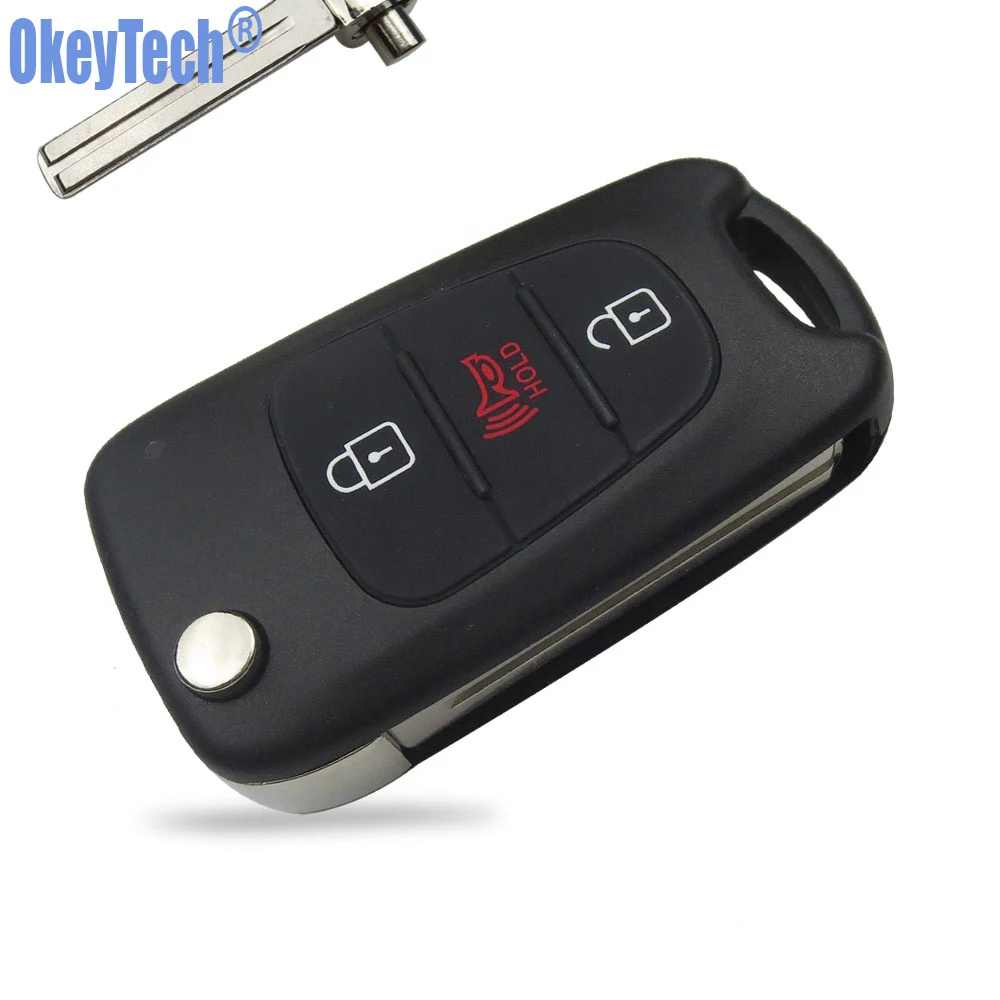OkeyTech для Kia K2 K5 Rio 3 Sportage Ceed аксессуары ключей с откидной крышкой Hyundai Santa Fe I25 I30 IX35
