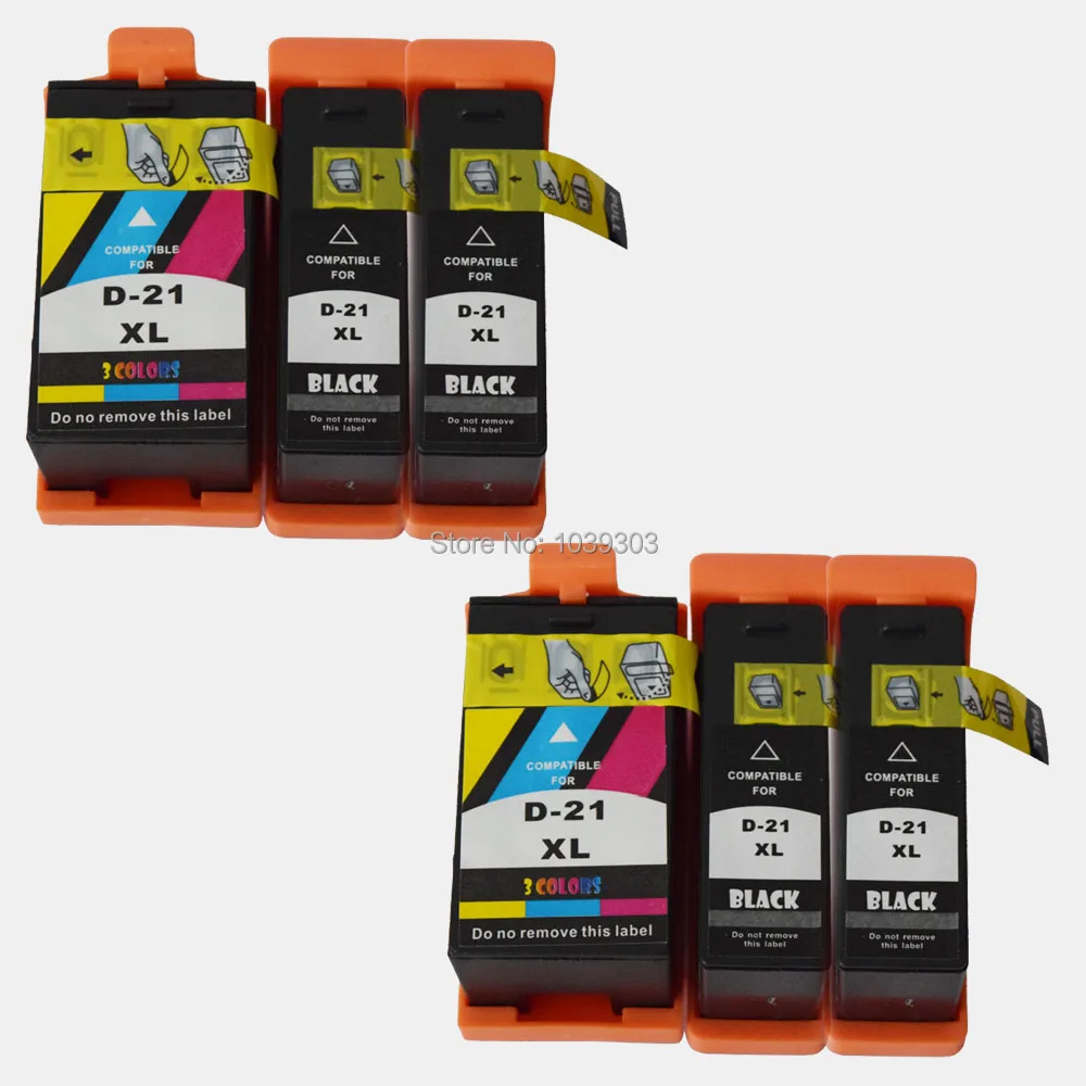 6PK совместимый для Dell 21 22 23 24 чернильные картриджи dell 1525 V313 V313W V715W / V515W P513wW P713W