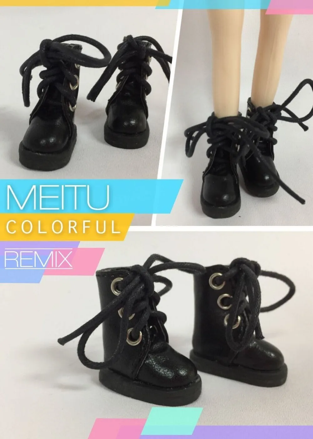 Обувь для кукол черные ботинки (подходит Блит Tang kou pullip 1/6 кукла) | Игрушки и хобби