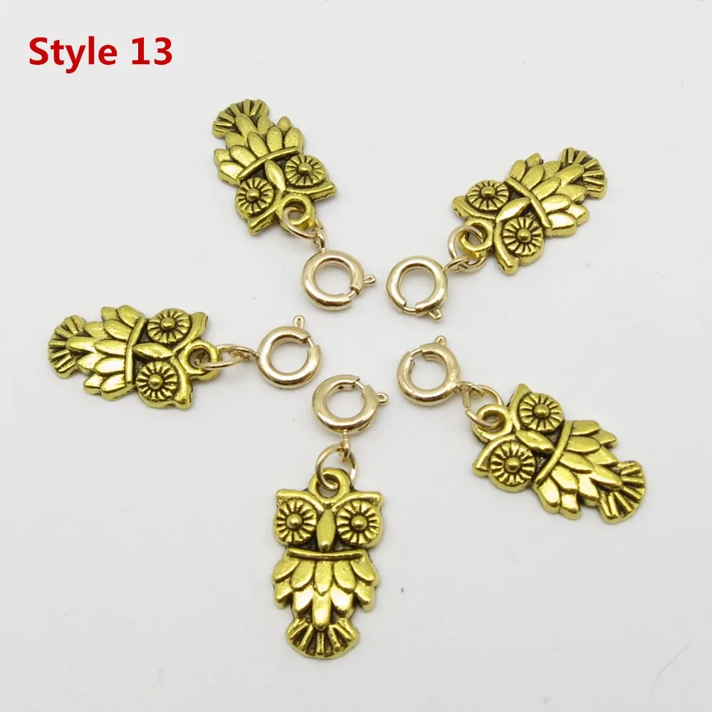 5pcs Style 13 5 шт./упак. shell Дерево DIY талисманы, подвязанные лентой, с объемной волной, дредлоки, для увеличения объема, бусины зажимы манжеты кольца Золотой застежками ювелирных изделий, дредлоки, для увеличения объема, аксессуары - Цвет: 5pcs Style 13
