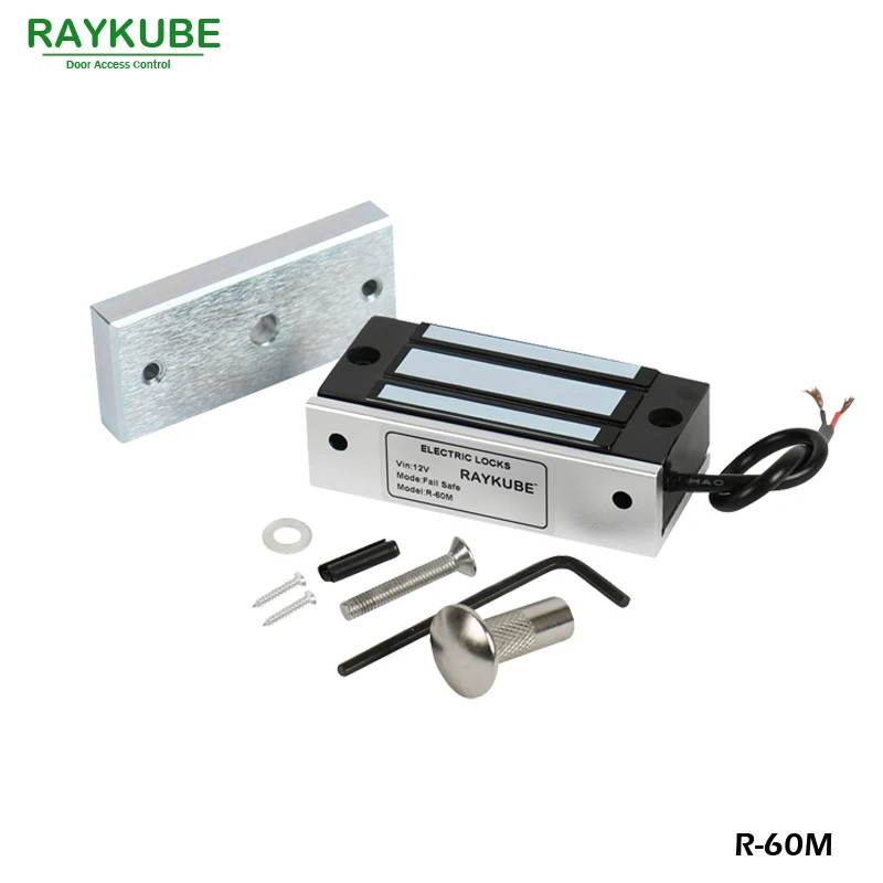 

RAYKUBE Electric Magnetic Lock 60KG 130LB For Cabinet Door Lock R-60M