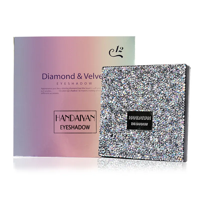 HANDAIYAN 1 шт. 12 цветов Палитра матовое стекло с перламутровым эффектом Shimmer Eyeshadow