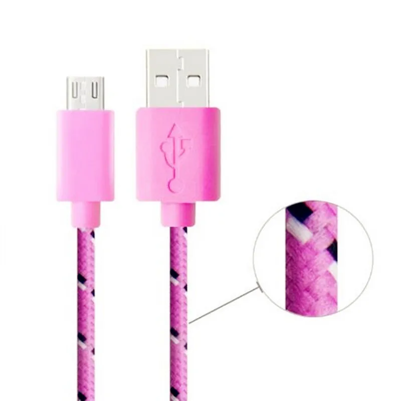 Effelon 1 м плетеный провод Micro USB кабель 3ft нейлоновые плетеные шнуры для зарядки и