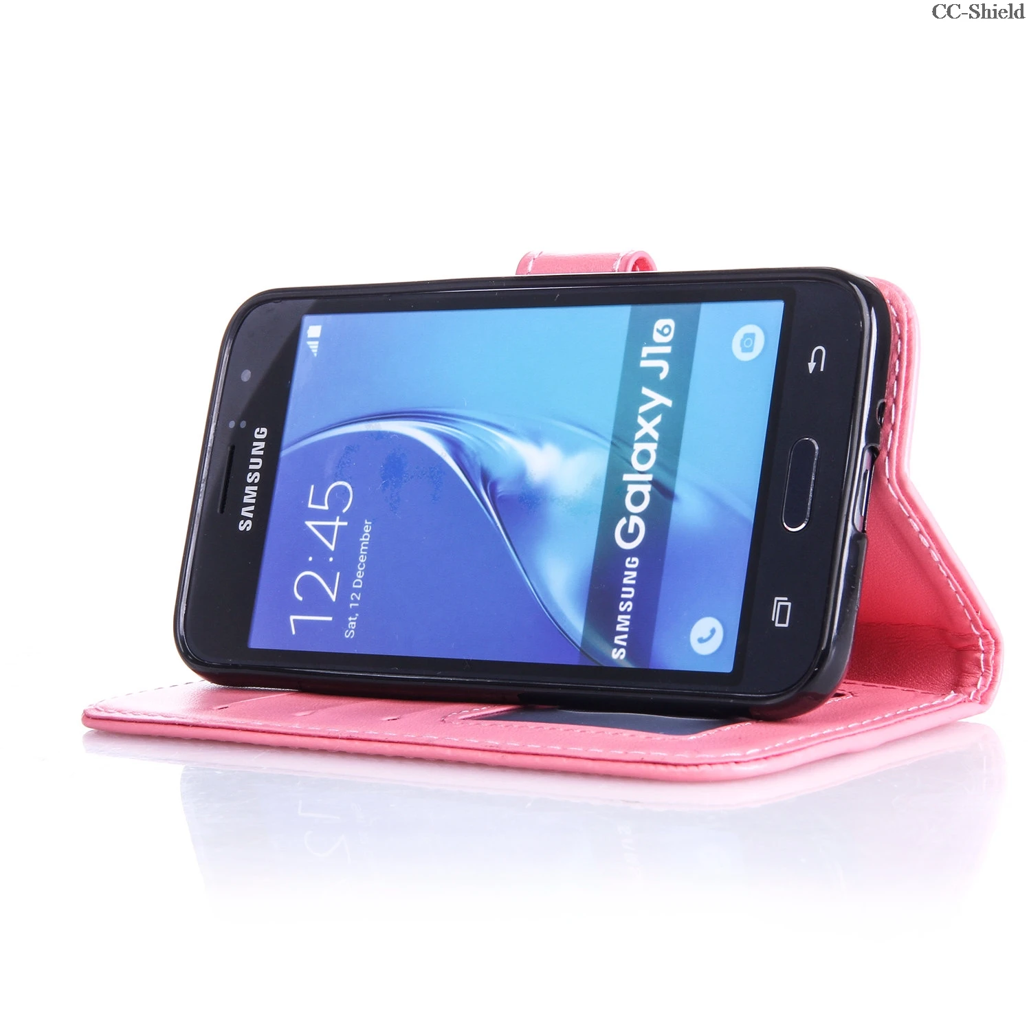Флип-кейс для Samsung Galaxy J1 2016 J120F бабочка кожаный чехол телефона J 1 SM-J120FN SM-J120H сумка |
