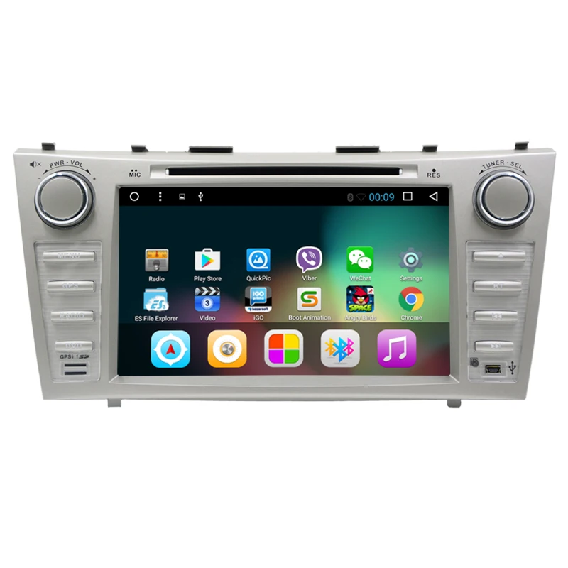1024*600 2 Din четырехъядерный 8 &quotAndroid 7.1.2 автомобильный DVD GPS навигация для Toyota Camry 2007