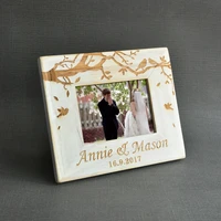 vintage customized photo frame custom wooden couple pictures frames personalized rustic wedding gift anniversary gift 5 inch