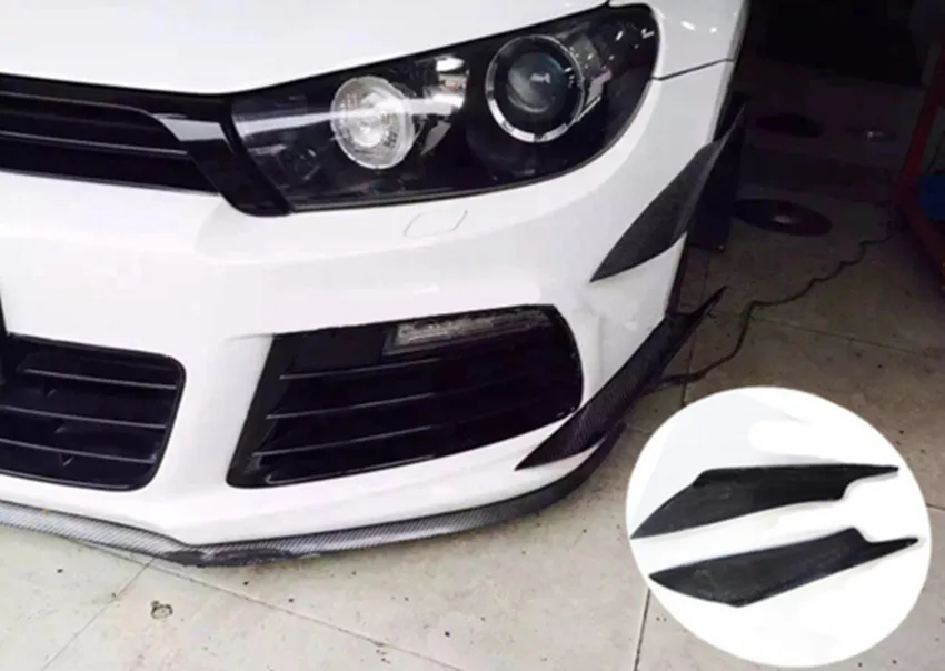 4 шт. сплиттеры для переднего бампера из углеродного волокна|bumper splitter|front bumper