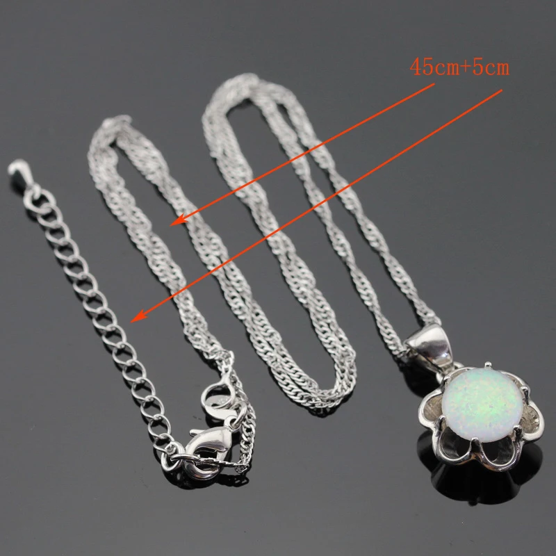 Австралия белый опал цветок Серебряный цвет Ювелирные наборы для женщин