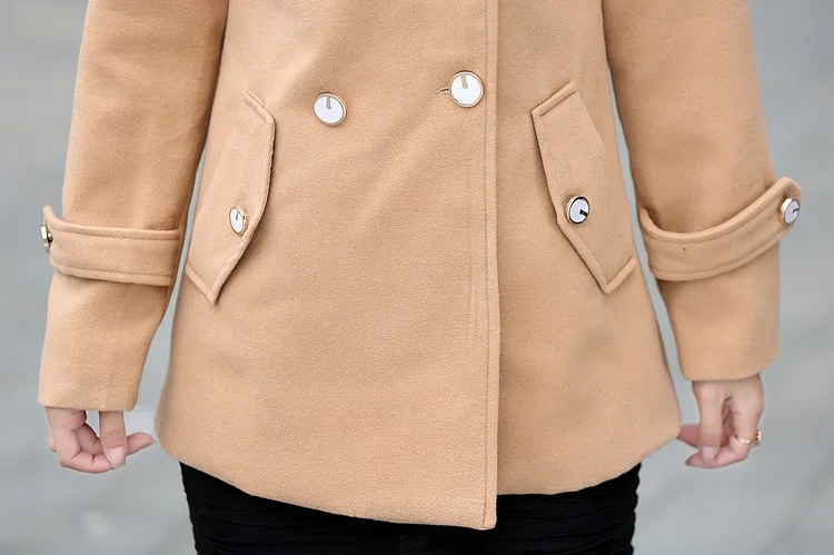 StocK Spring Autumn Thick Wool Blends Outwear Jacket Women Clothing Slim Long Coat Ladies Casual Abrigo Casacos Femininos | Женская