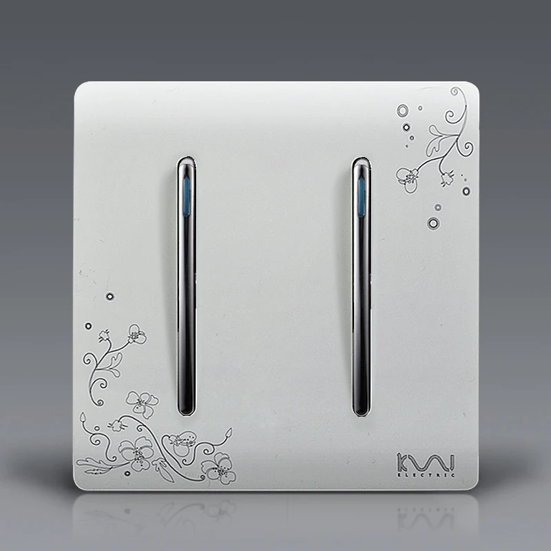 COSWALL модный настенный выключатель 2 клавиши направления цвет слоновой кости