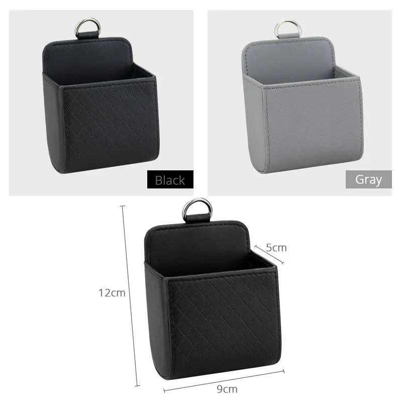SEAMETAL Авто Vent Outlet мусорный ящик из искусственной кожи Автомобильный держатель для