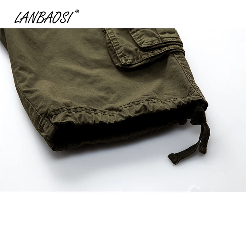 LANBAOSI мужские повседневные шорты Бермуды пляжные короткие рабочие хлопковые