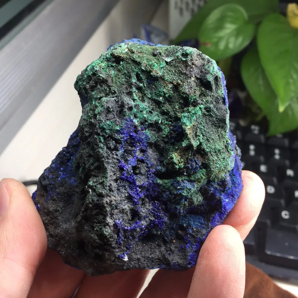243 г натуральный чессилитовый материал образец Azurite Geode Bule и зеленый Целебный