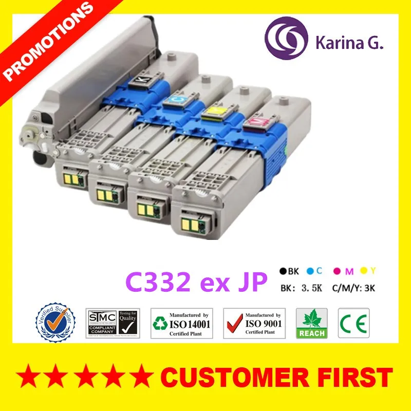 

4PC/set Remanufactured Toner Cartridge for OKI C332dn MC363dn etc.