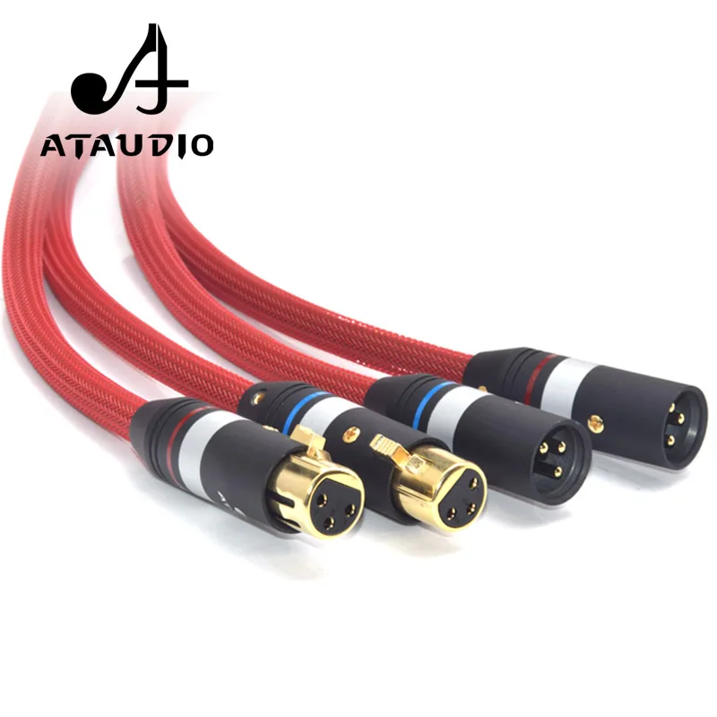 ATAUDIO Hifi 2 XLR кабель 6N OFC VDH гнездовой на штырьковый стерео аудио кабель|Кабели VGA| |