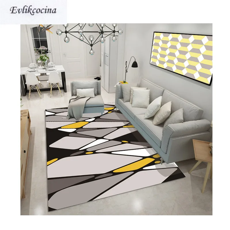 

Free Shipping Geometric Pattern Large Carpet Room Area Rug Floor Mat For Living Room Bedroom Anti-Dust Tapete Para Sala Alfombra