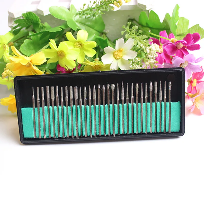 30pcs drill 30 шт./компл. ногтей сверла биты комплект профессиональный электрический для маникюра и педикюра, фрезер, набор аксессуаров для шлифования ногтей машина инструменты - Цвет: 30pcs drill
