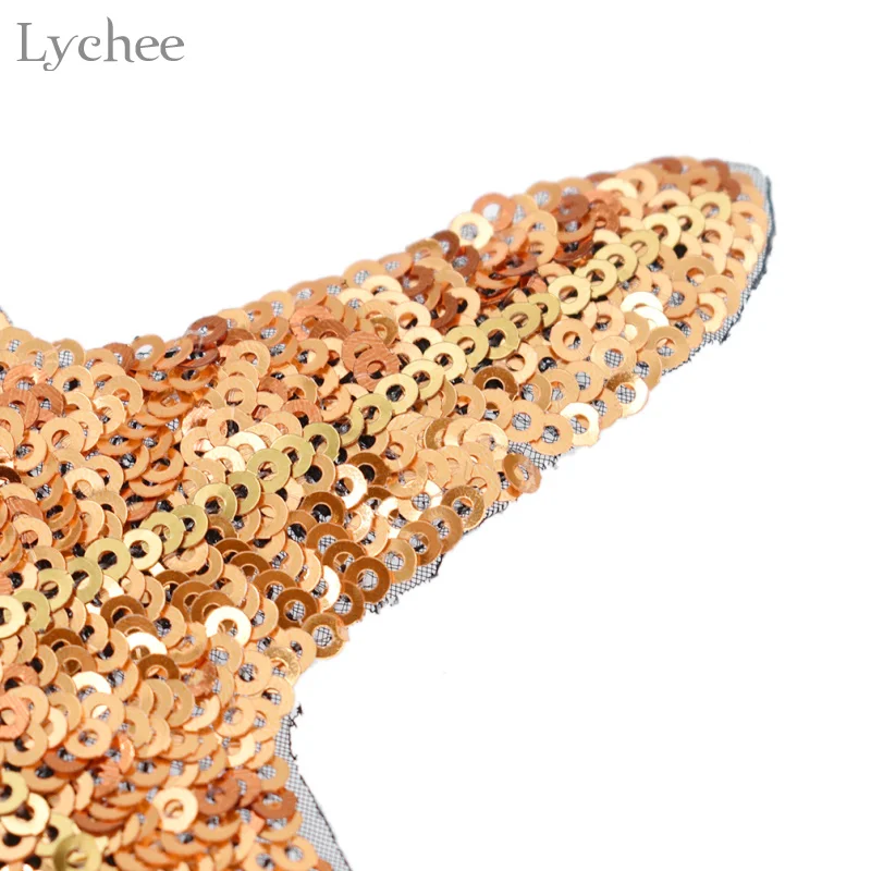 Lychee Life Морская звезда ракушки блестки пришить патчи для одежды DIY патч одежды аппликация Одежда украшения
