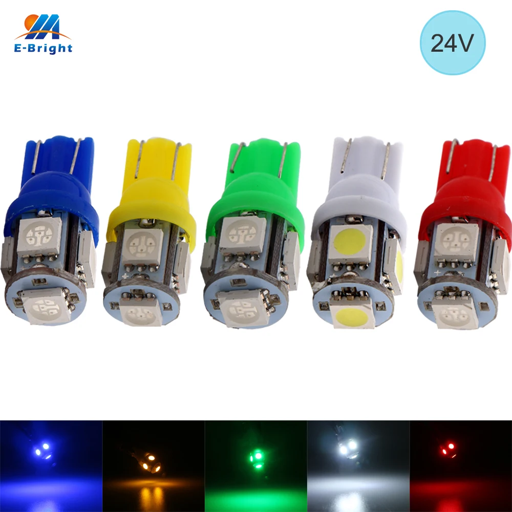 YM E Bright 24 В постоянного тока 300 шт. T10 5050 5 SMD 194 168 W5W светодиодный ных лампочек