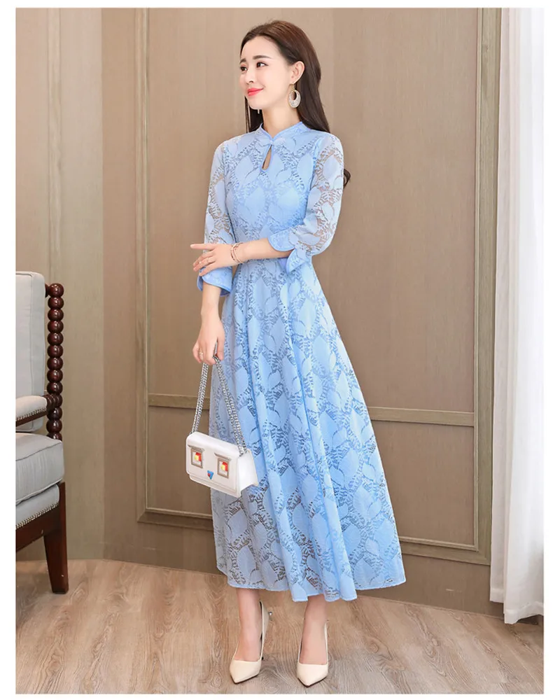 Женское платье весна-лето 2020 новое Длинное Элегантное размера плюс модное