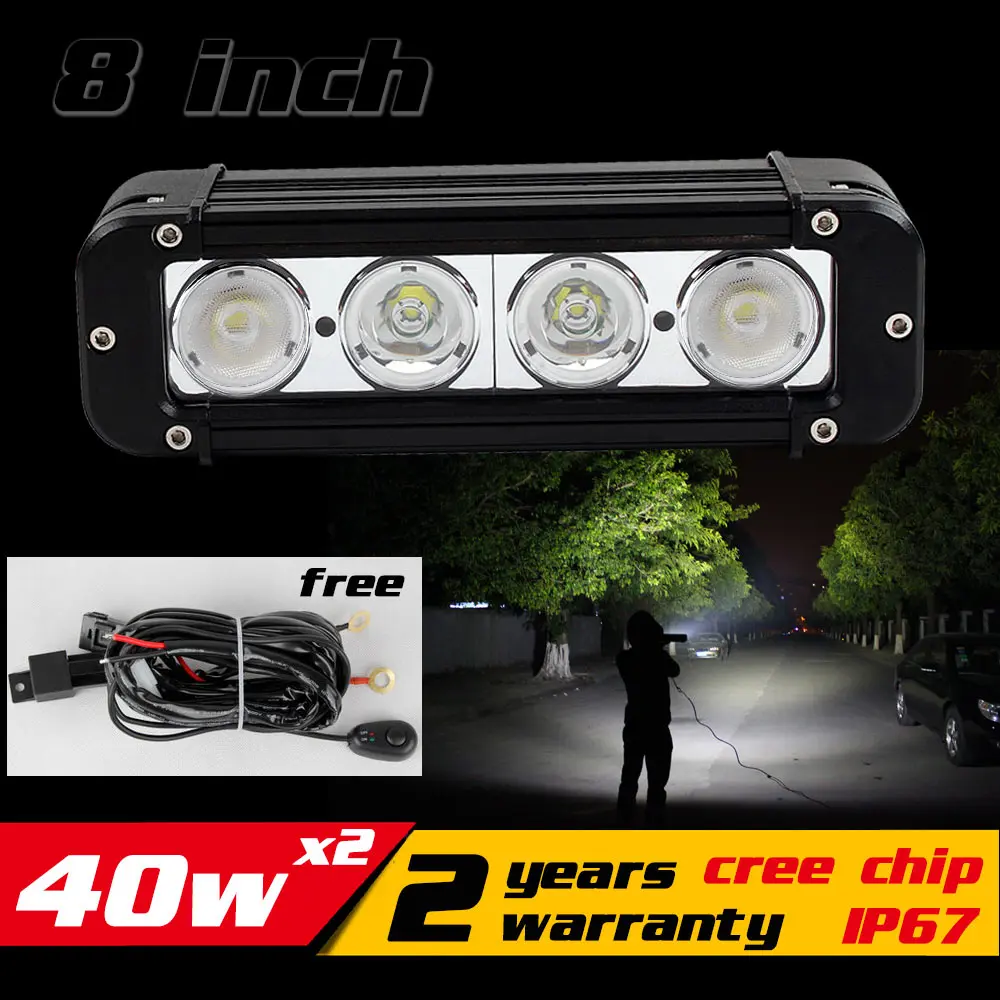 

2X 40W LED Work Light Bar for Tractor ATV Motorcycle LED Bar Offroad 4X4 Fog light External LED Work Light Seckill 36w