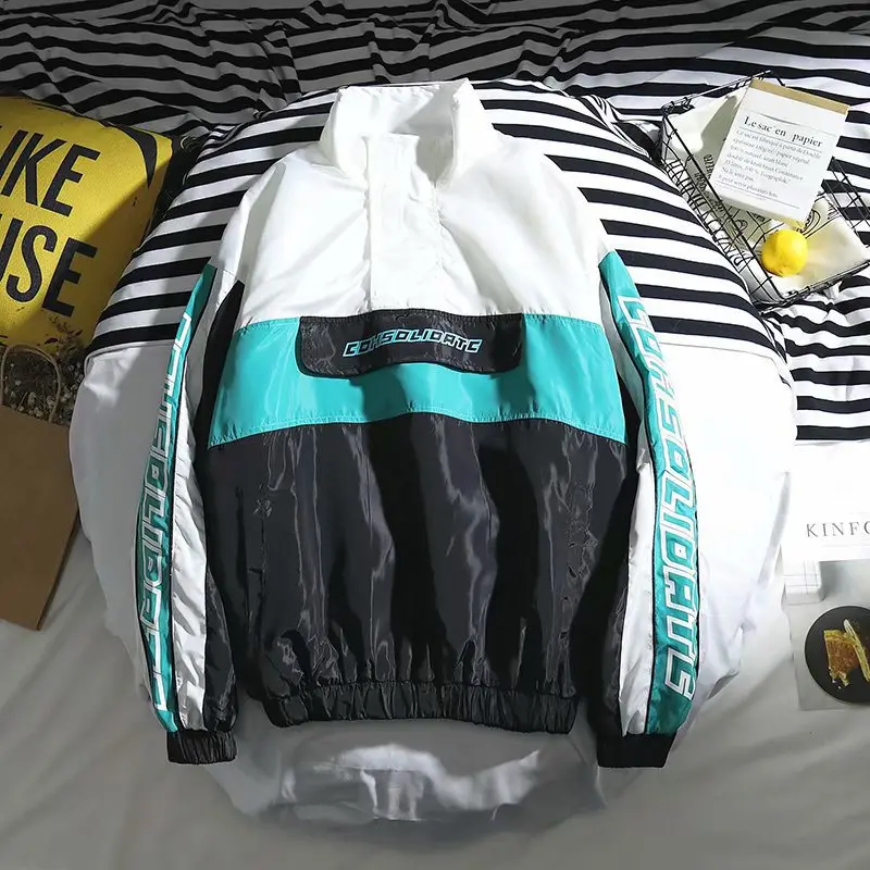 Мужская ветровка весна осень 2019 тонкая куртка в стиле хип хоп Свободный пуловер
