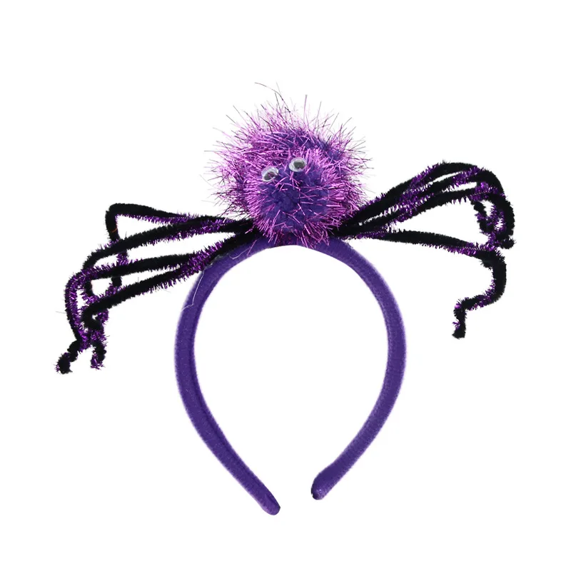 

colorful spider web Scary Spider Headband Children Adults Hairband Headwear Halloween Dress Up Props Party Hair Accessories