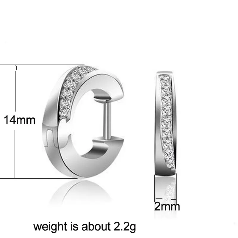 Женские серьги кольца из серебра 925 пробы с фианитами|hoop earrings|crystal zirconearrings hoop earrings